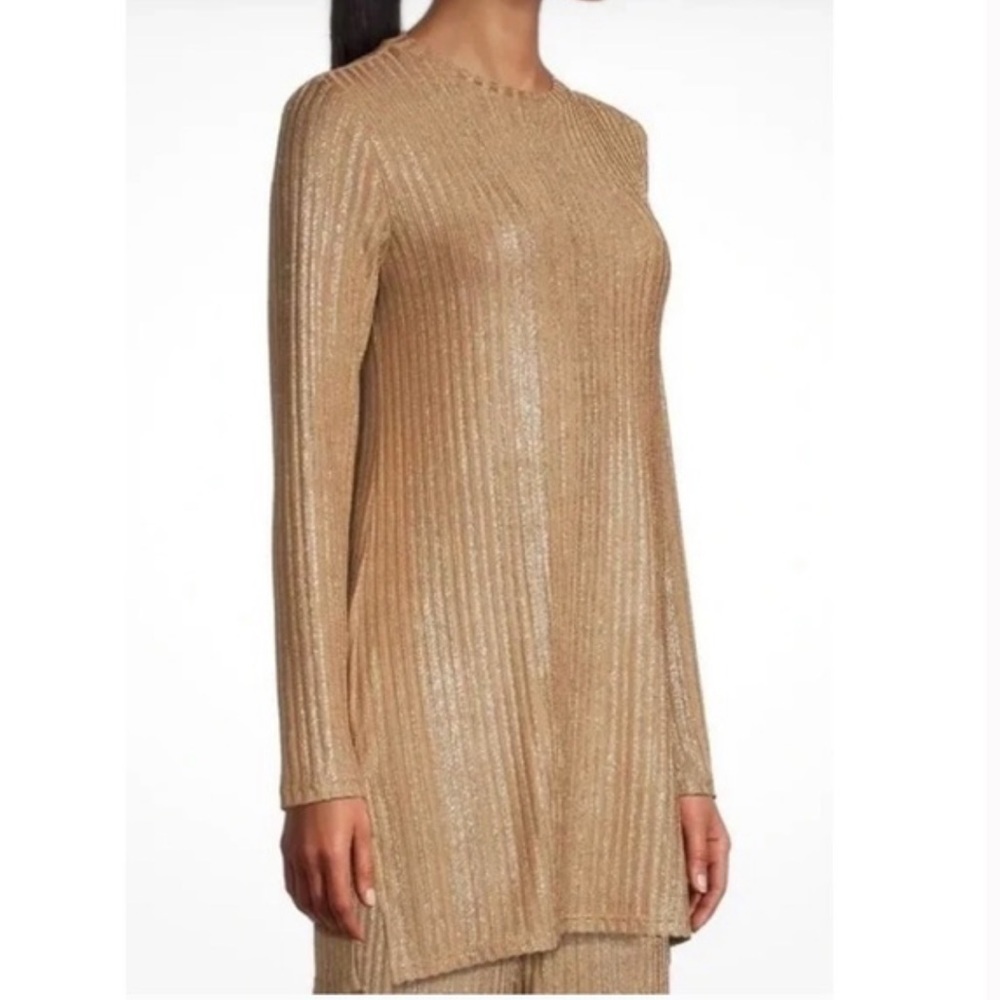 Johnny Was Midnight Shimmering Striped Tunic‎ Top Women’s Sz S